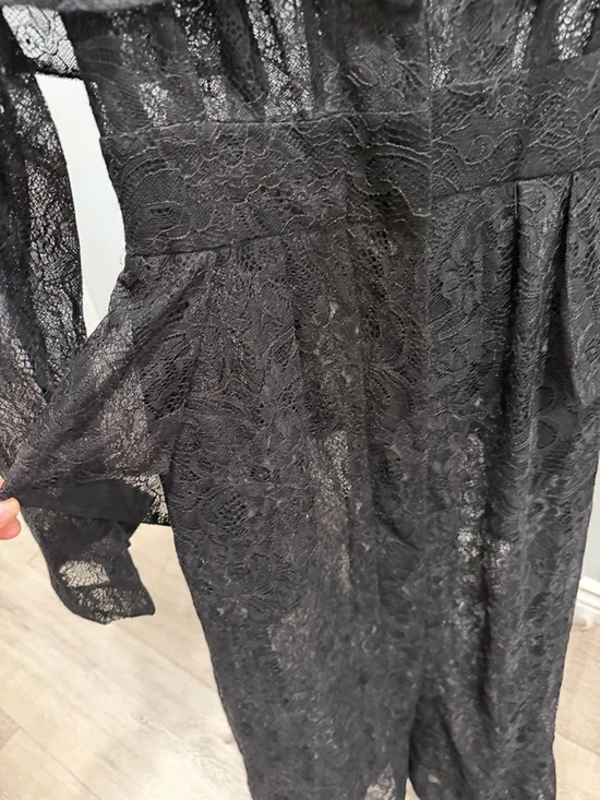 BCBGMaxAzria Lace Peplum Long Trench XXS - Picture 7 of 12